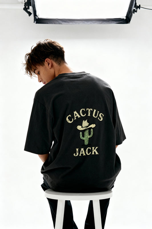 Cactus Jack Cowboy Logo Tee – Minimal Western Edition
