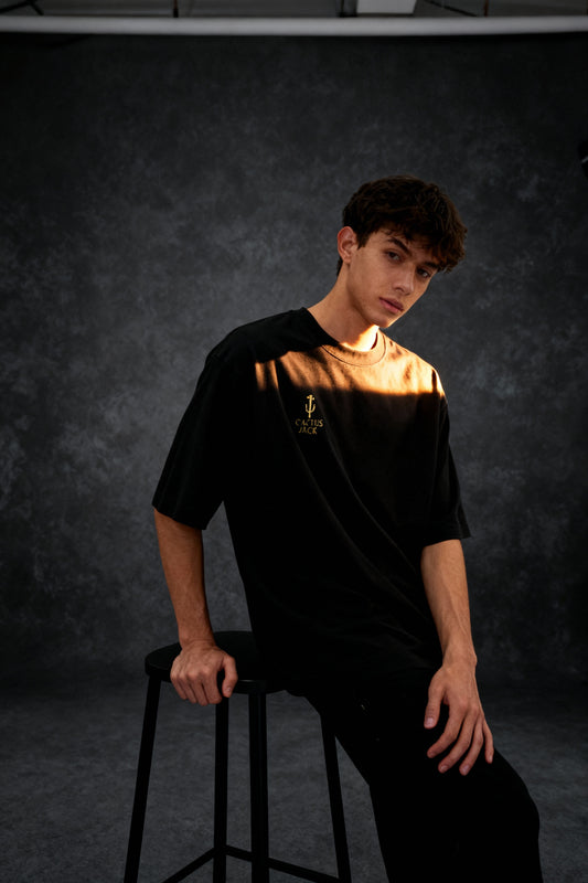 Cactus Jack Cowboy Logo Tee – Minimal Western Edition