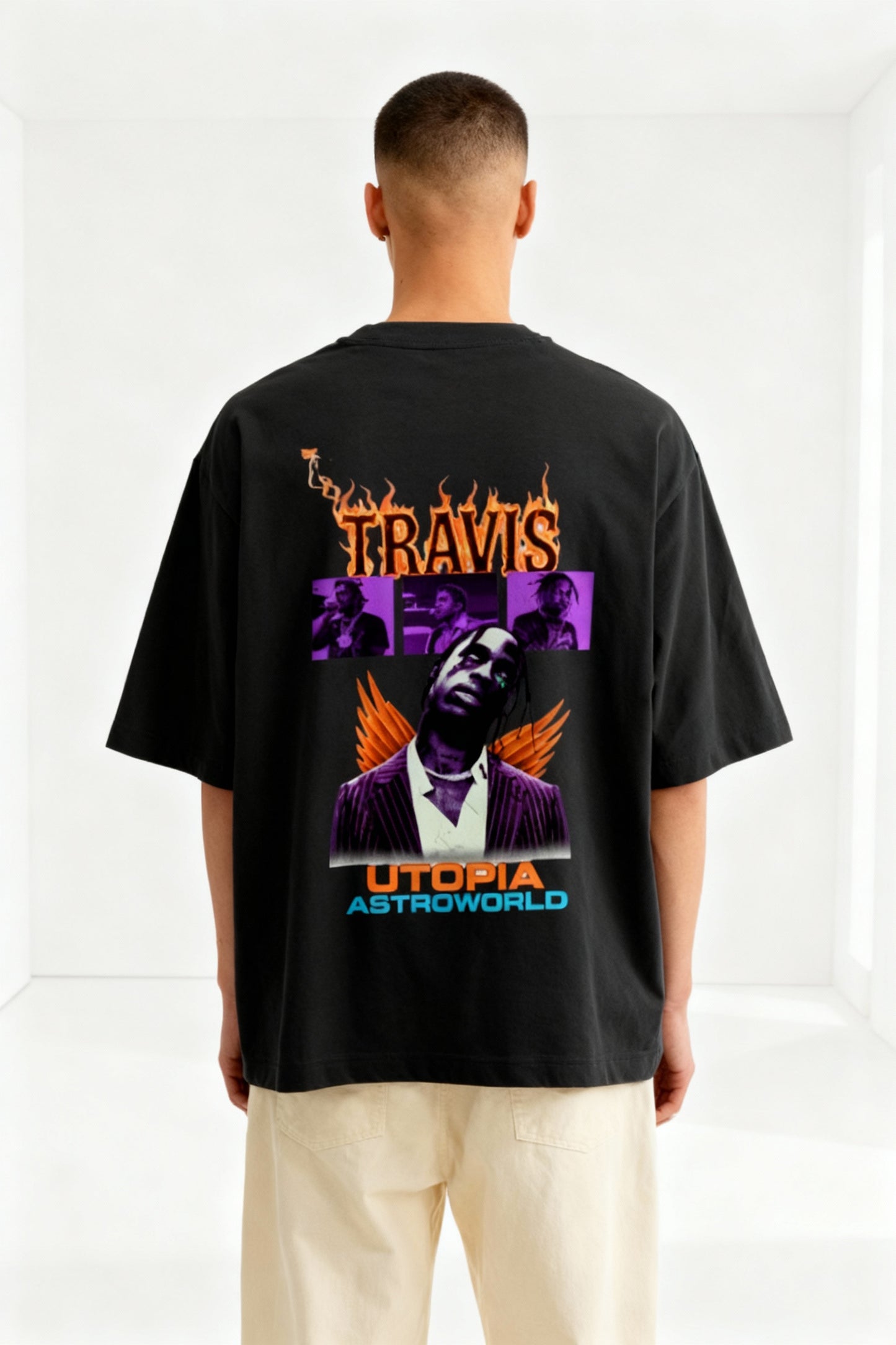 Travis Utopia Astroworld Graphic Tee – Flame Edition