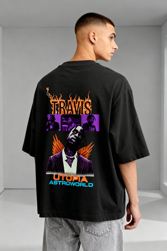 Travis Utopia Astroworld Graphic Tee – Flame Edition