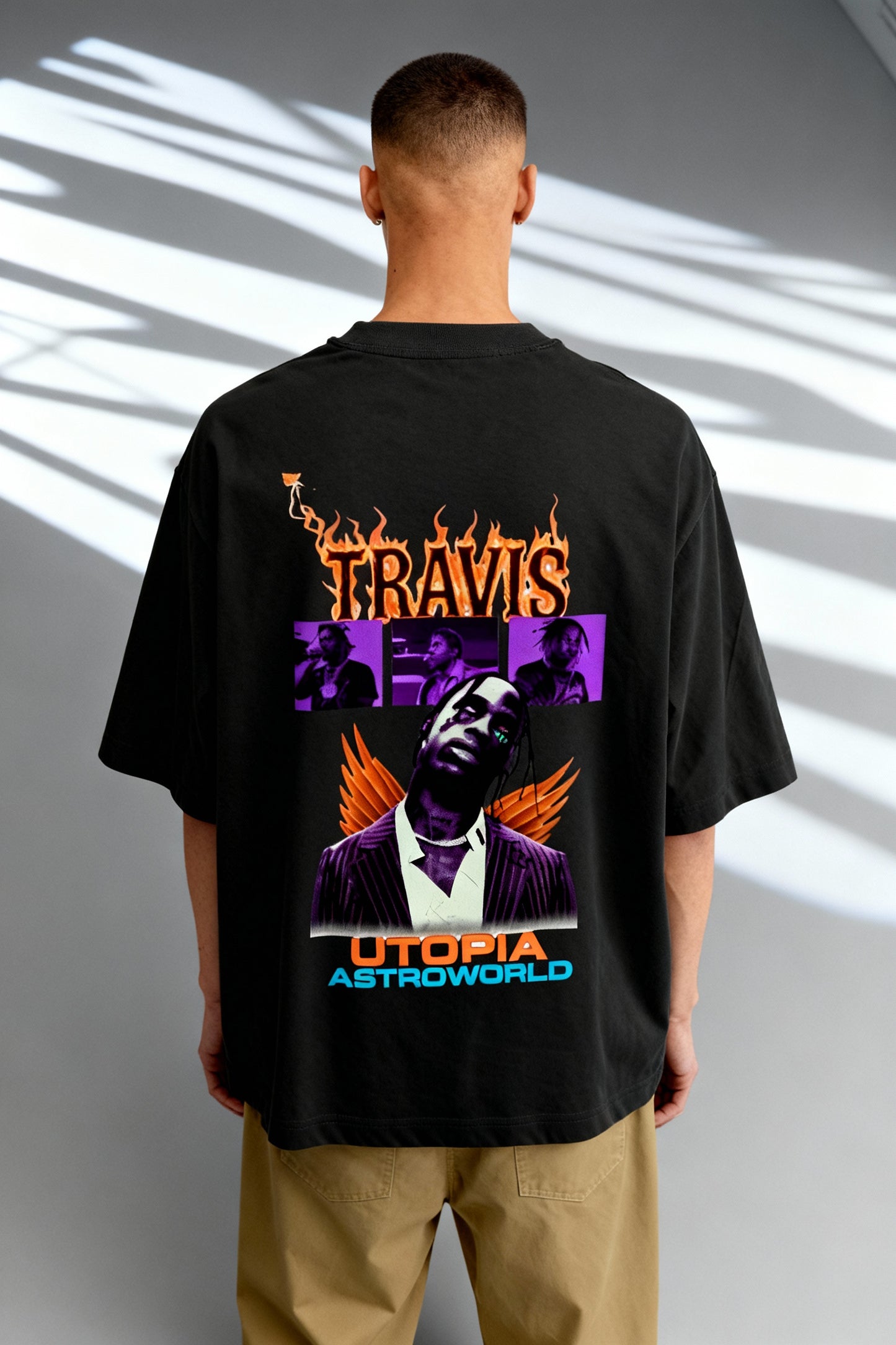 Travis Utopia Astroworld Graphic Tee – Flame Edition