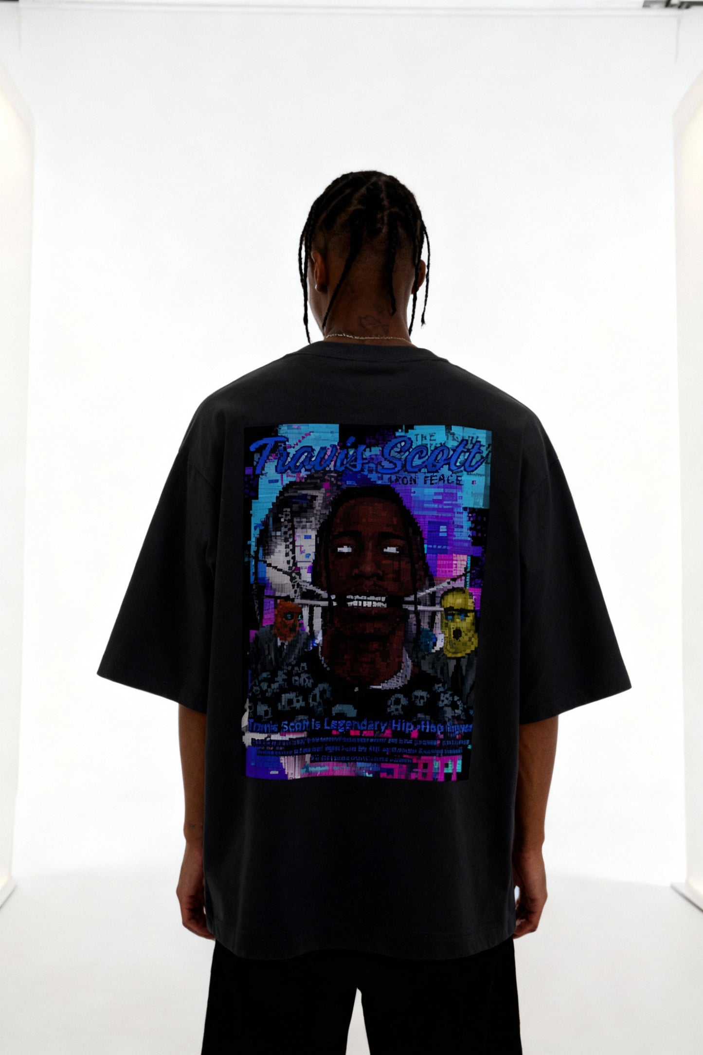 Travis Scott Cyber Glitch Oversized Graphic Tshirt – Legendary Edition