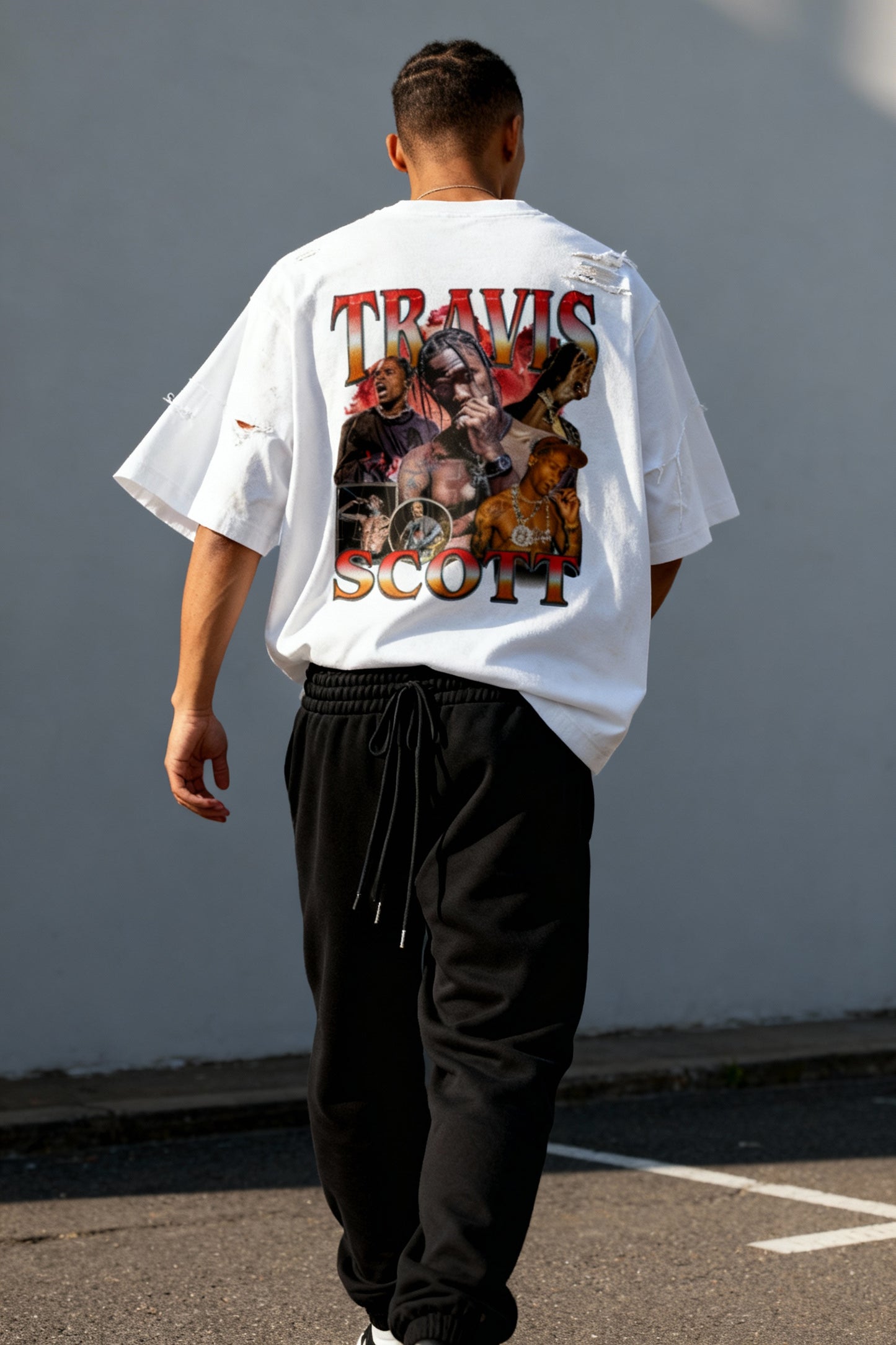 Travis Scott Collage Graphic Tee – Vintage Rap Streetwear T Shirt
