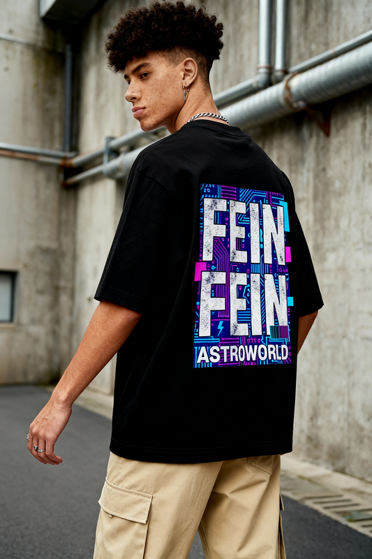 Astroworld FE!N Circuit Board Oversized Graphic Tshirt – Digital Pulse Edition